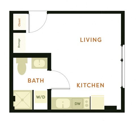 a floor plan of the apartment